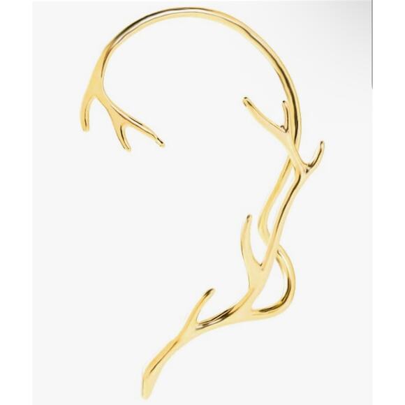 Vercret Gold Cuff Earrings Cartilage Branches Ear Crawler - Picture 1 of 6